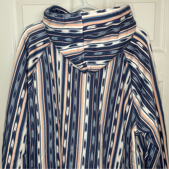 Lands End NWOT Super Sweats oversized Navajo patterned sweatshirt XL - Picture 4 of 7